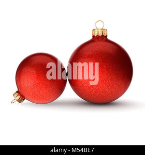 3D rendering rosso palle di Natale Foto Stock
