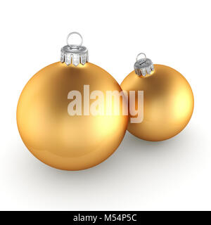 Il rendering 3D ORO palle di Natale Foto Stock