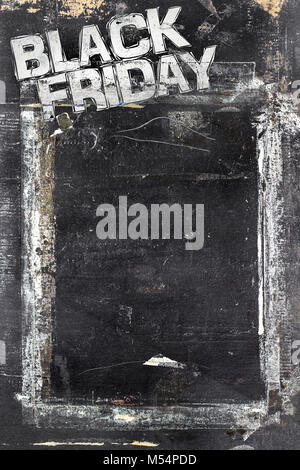 Venerdì nero grunge poster promozionali Foto Stock