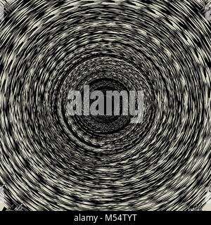 Abstract ruotare a spirale nero filo spinato sul marrone chiaro dello sfondo. Illustrazione Vettoriale Illustrazione Vettoriale