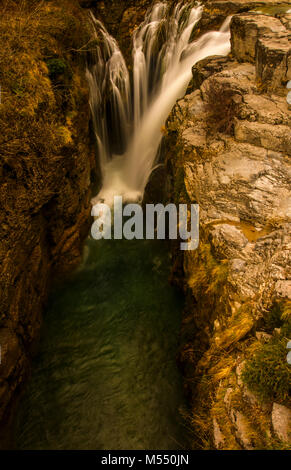 Añisclo canyon (Huesca) Spagna, Pyrinees Mountains, tempo di inverno Foto Stock