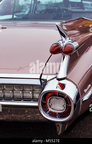 Vista posteriore e le alette di coda di un 1959 Cadillac Eldorado Foto Stock