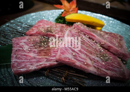 Alta qualità di manzo wagyu a Tokyo Giappone Foto Stock