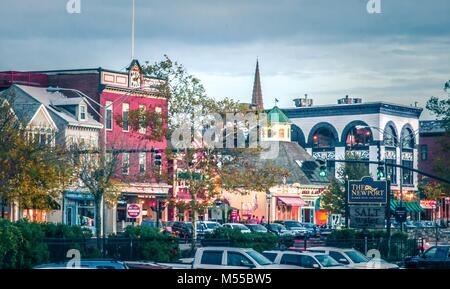 Newport Rhode Island downtown venerdì pomeriggio Foto Stock