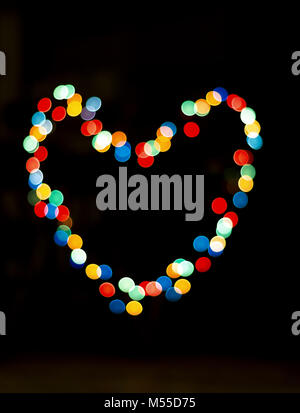 Luci festose sfondo bokeh di fondo Foto Stock