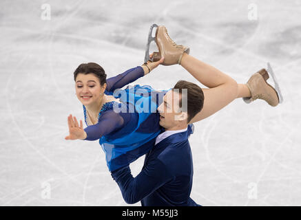 Pyeongchang, Corea del Sud.Natalia KALISZEK/Maksym SPODYRIEV, POL, Aktion, Eiskunstlaufen, Eistanzen, Eistanz, Kuer der Paare, pattinaggio artistico, la danza su ghiaccio danza libera, Gangneung Ice Arena am 20.02.2018 Olympische Winterspiele 2018 vom 09.02. - 25.02.2018 in PyeongChang/ Suedkorea. |L'utilizzo del credito in tutto il mondo: dpa picture alliance/Alamy Live News Foto Stock