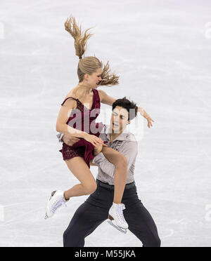 Pyeongchang, Corea del Sud.Kaitlyn WEAVER / Andrew POJE, può, Aktion, Eiskunstlaufen, Eistanzen, Eistanz, Kuer der Paare, pattinaggio artistico, la danza su ghiaccio danza libera, Gangneung Ice Arena am 20.02.2018 Olympische Winterspiele 2018 vom 09.02. - 25.02.2018 in PyeongChang/ Suedkorea. |L'utilizzo del credito in tutto il mondo: dpa picture alliance/Alamy Live News Foto Stock