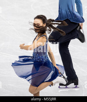 Pyeongchang, Corea del Sud.Madison guarnitura/Evan BATES, USA, Aktion, Eiskunstlaufen, Eistanzen, Eistanz, Kuer der Paare, pattinaggio artistico, la danza su ghiaccio danza libera, Gangneung Ice Arena am 20.02.2018 Olympische Winterspiele 2018 vom 09.02. - 25.02.2018 in PyeongChang/ Suedkorea. |L'utilizzo del credito in tutto il mondo: dpa picture alliance/Alamy Live News Foto Stock