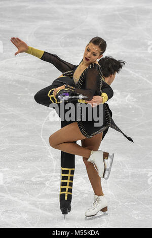 Febbraio 20, 2018: Agafonova Alisa e Ucar Alper di Â la Turchia a competere in ballo libero a Gangneung Ice Arena , Gangneung, Corea del Sud. Ulrik Pedersen/CSM Foto Stock