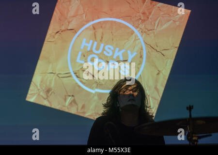 Londra, Regno Unito. Xx Febbraio 2018. Loop di Husky di eseguire dal vivo sul palco a Lexington a Londra. Foto Data: martedì 20 febbraio, 2018. Foto: Roger Garfield/Alamy Credito: Roger Garfield/Alamy Live News Foto Stock