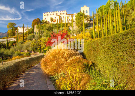 I giardini di Castel Trauttmansdorff a Merano Italia Foto Stock