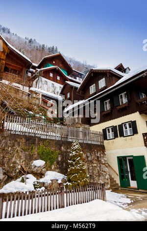 Villaggio Hallstatt sul lago - Salzburg Austria Foto Stock