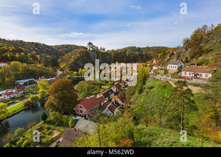 Castello Vranov nad Dyji in Repubblica Ceca Foto Stock