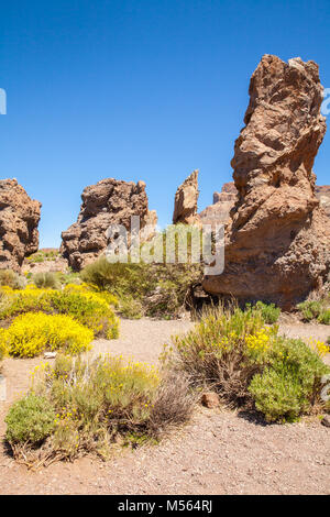 Parco Nazionale del Teide trail con Sun Foto Stock