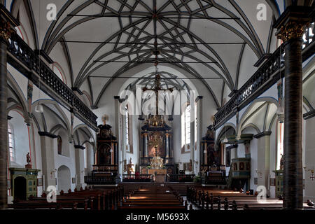 Bad Münstereifel ehem Jesuitenkirche Erbaut 1659-70 Innenraum nach Osten Foto Stock