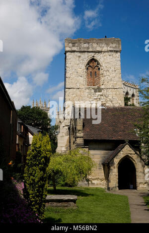 Chiesa della Santa Trinità, York, England, Regno Unito: un luogo appartato Goodramgate off Foto Stock