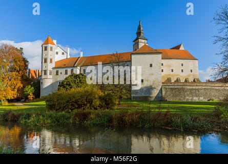 Telc castello nella Repubblica Ceca Foto Stock