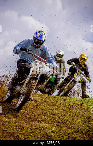 Moto a Scramble Blencarn, vicino a Penrith, Cumbria Foto Stock