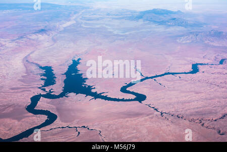 Grand Canyon arizona vista da un aereo Foto Stock