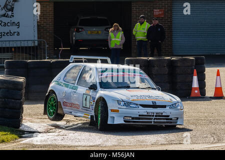 Snetterton Rally stadi, Febbraio 2018 Foto Stock