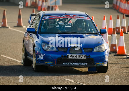 Snetterton Rally stadi, Febbraio 2018 Foto Stock