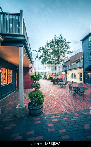 Il centro della città di Newport Rhode Island al tramonto ore Foto Stock