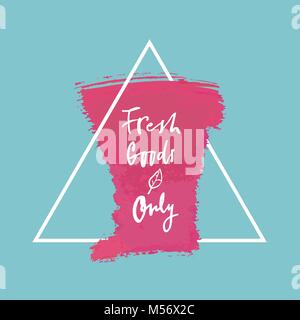 Vettore di merci fresche unica etichetta Illustrazione Vettoriale