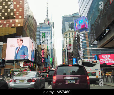 Times Square di traffico Foto Stock