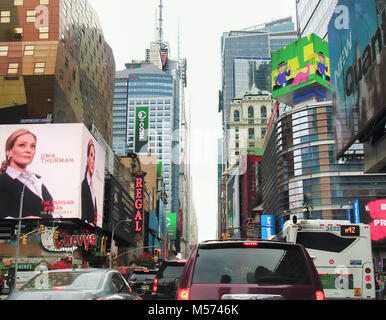 Times Square di traffico Foto Stock