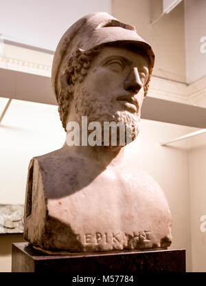 Busto antico di Pericle British Museum London REGNO UNITO Foto Stock