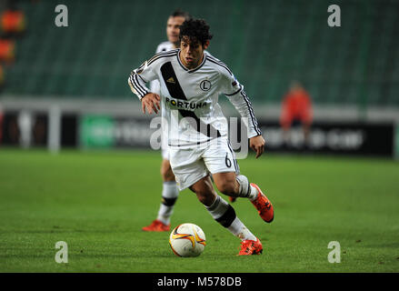 Varsavia, Polonia - 22 ottobre 2015: LA UEFA Europa League group stage Legia Warszawa Club Brugge Belgio o/p: Guilherme Foto Stock