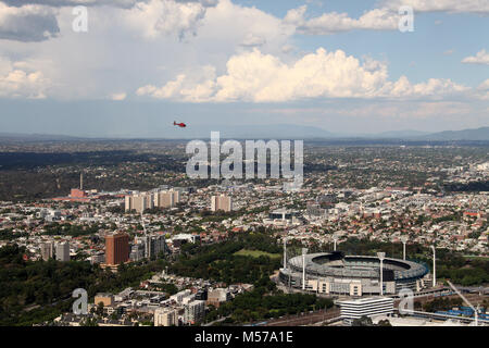 Vista di Melbourne dalla torre di Eureka Skydeck 88 Foto Stock