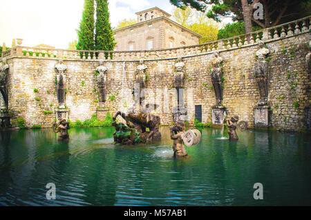 Pegasus Fontana di Villa Lante di Bagnaia, Viterbo - Italia Foto Stock