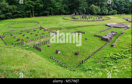 Sarmizegetusa Regia, Daci rovine fortezza nel Sarmisegetusa, Romania Foto Stock