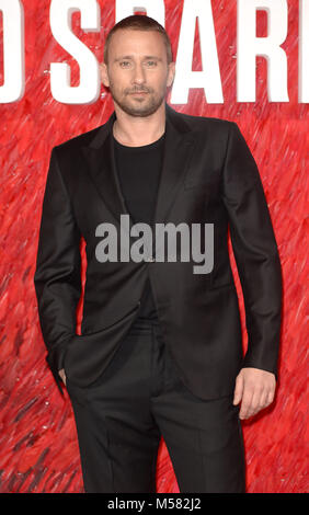 Foto deve essere accreditato ©Alpha premere 078237 19/02/2018 Matthias Schoenaerts presso il Red Sparrow Premiere europeo tenutosi a Vue West End di Londra Foto Stock