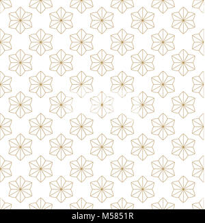 Fiore di vettore di pattern. Geometrico in stile giapponese di sfondo Foto Stock