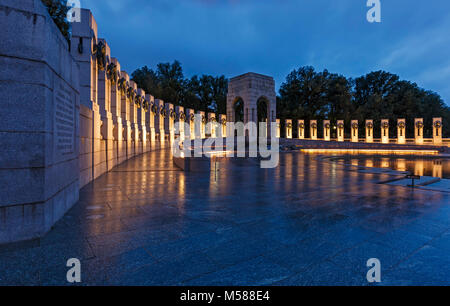 Il Memoriale della Seconda Guerra Mondiale, Washington, Distretto di Columbia USA Foto Stock