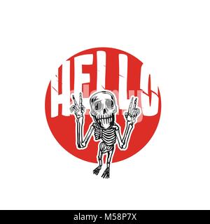 Lo scheletro di fumetto illustrazione vettoriale. Illustrazione Vettoriale