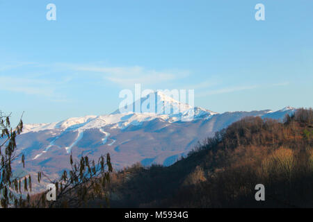 Paesaggio del monte Cimone in Emilia Romagna Foto Stock