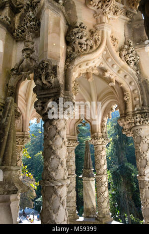 Palazzo e i Giardini di Quinta da Regaleira, Sintra, Portogallo, Foto Stock