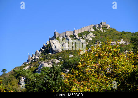 Il IX secolo, il Castelo dos Mouros, Sintra, Portogallo Foto Stock