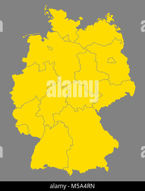 Mappa di Germania Foto Stock