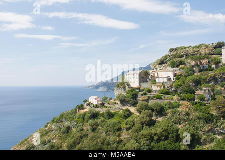 Nonza beach, Corsica, Francia Foto Stock