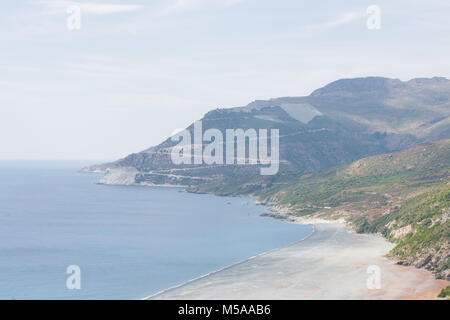 Nonza beach, Corsica, Francia Foto Stock