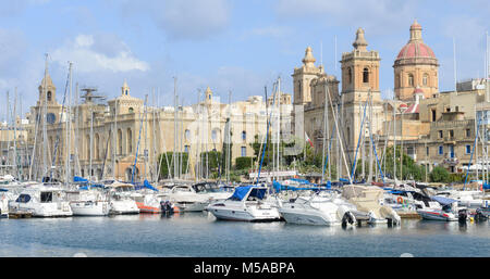 Vittoriosa, Malta - 31 Ottobre 2017: Vittoriosa di una delle tre città in tutta la Valletta bay su Malta Foto Stock