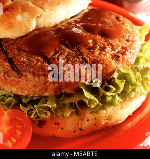 Grande succosa hamburger Foto Stock