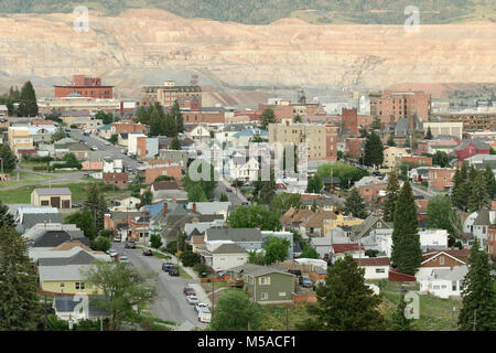 Stati Uniti d'America, America, Rockies, Montana, Butte, materie America, miniera Foto Stock