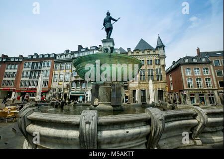 Fontana Carlo Magno, Aquisgrana o Aix-la-Chapelle, Nord Reno-Westfalia, Germania Foto Stock