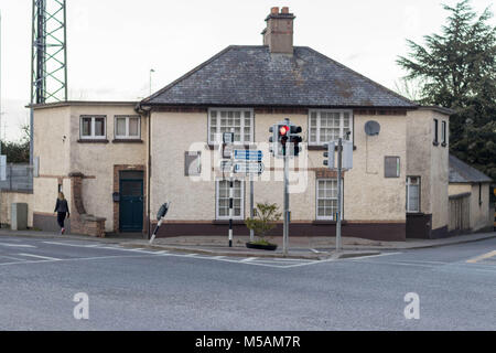 Una foto di Stepaside Garda Station Dublin. L'Irlanda. La stazione è attualmente chiuso. Foto Stock