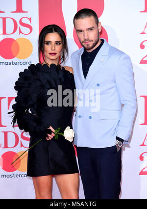 Cheryl e Liam Payne frequentando il Brit Awards all'O2 Arena, Londra. Foto Stock